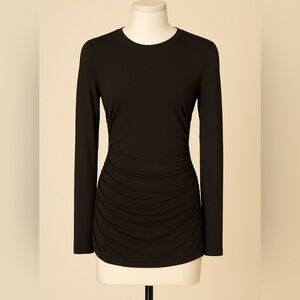 Citizens Of Humanity Khaki Green Ruched Long Sleeve Top - NWOT